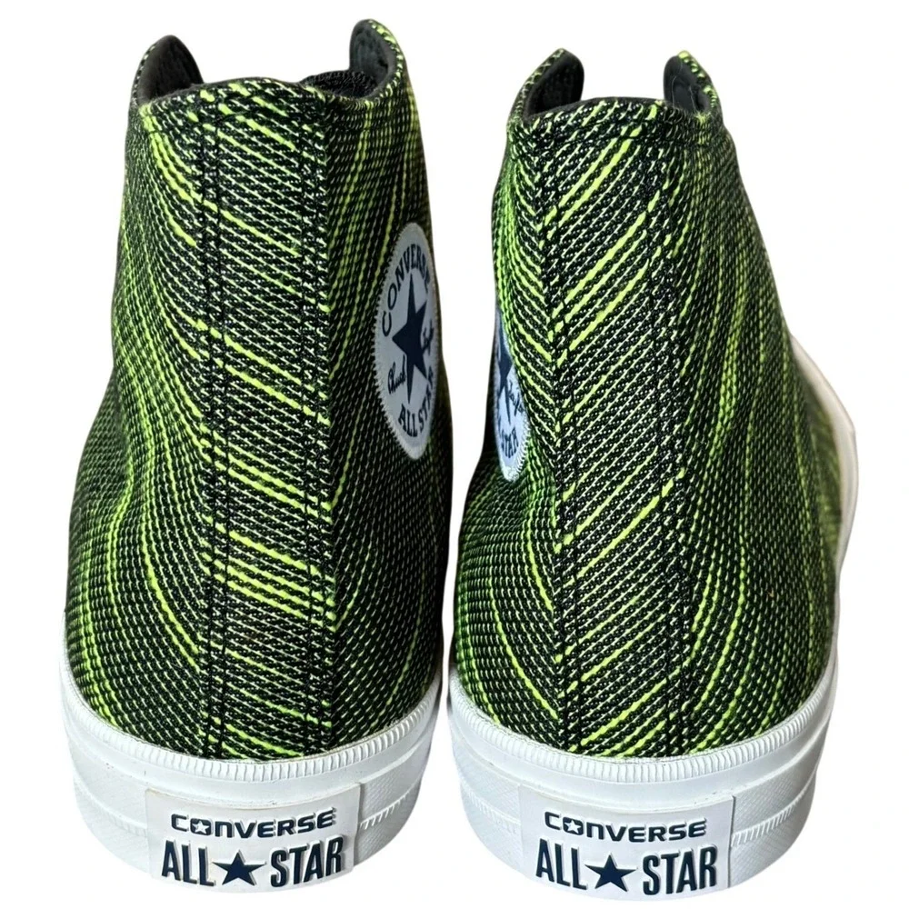 Converse Chuck Taylor II Black‎ Volt High Top Sneakers Sz 10 - Picture 5 of 9